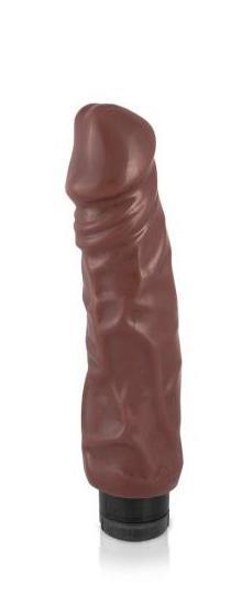 X5 Realistic Hard On 9 inches Vibrating Dildo - Brown