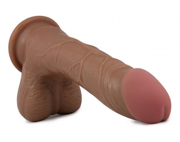 X5 Grinder Latin Realistic Dildo Brown