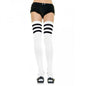 Athlete Thigh Hi W/3 Stripe Top O/s White/black