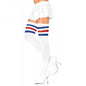 Athlete Thigh Hi W/3 Stripe Top O/s Red/white/blue