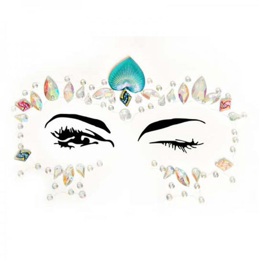 Ariel Adhesive Face Jewels Sticker (6pk)