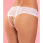 All Tied Up Open Back Panty White S/m