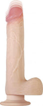 Adam's Rechargeable Thrusting Dildo with Remote Beige