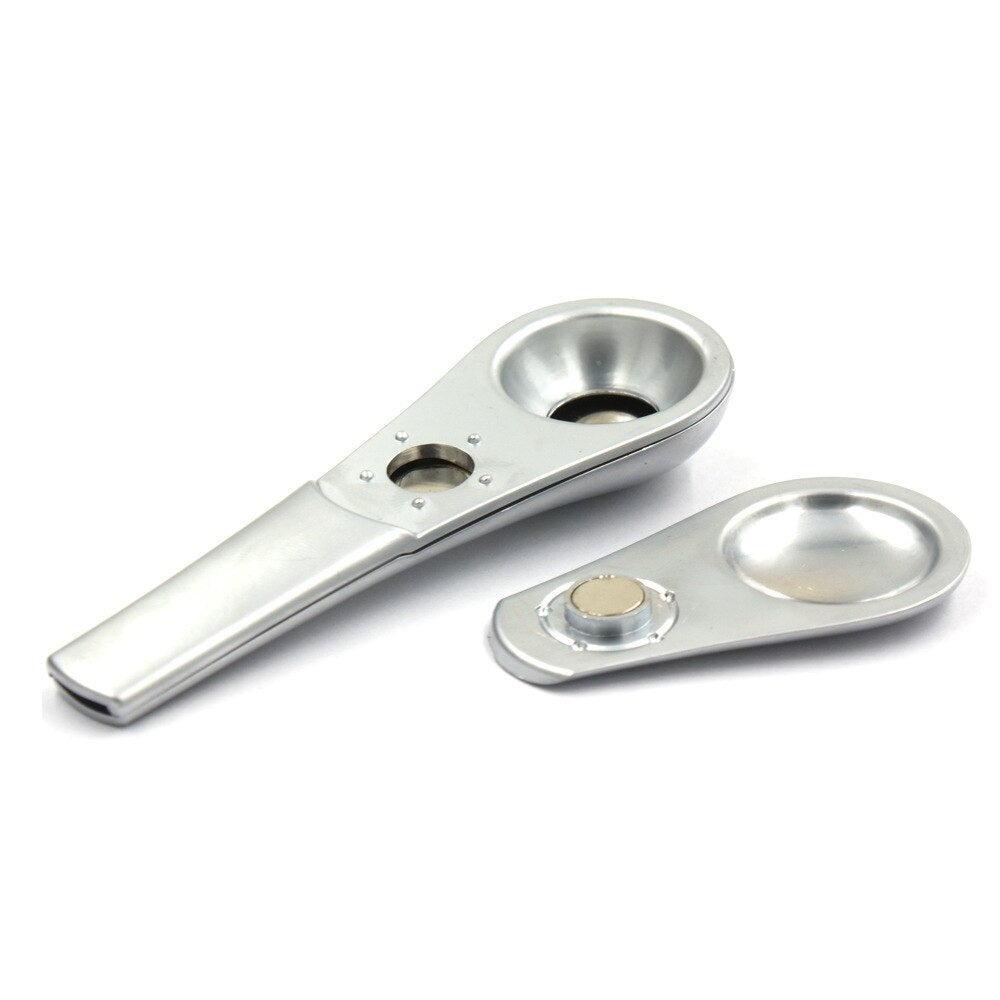 Metal pipe Detachable stainless steel ferromagnetic metal pipe Spoon shaped pipe